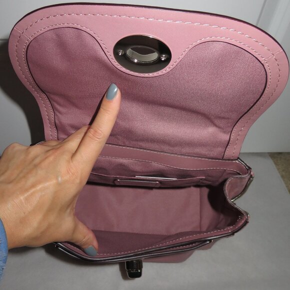 Coach Faye Leather Small Backpack Dusty Rose Leather - Picture 10 of 16